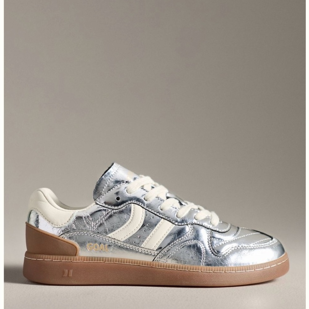 Coolway Silver Goal Sneakers (cream accent)